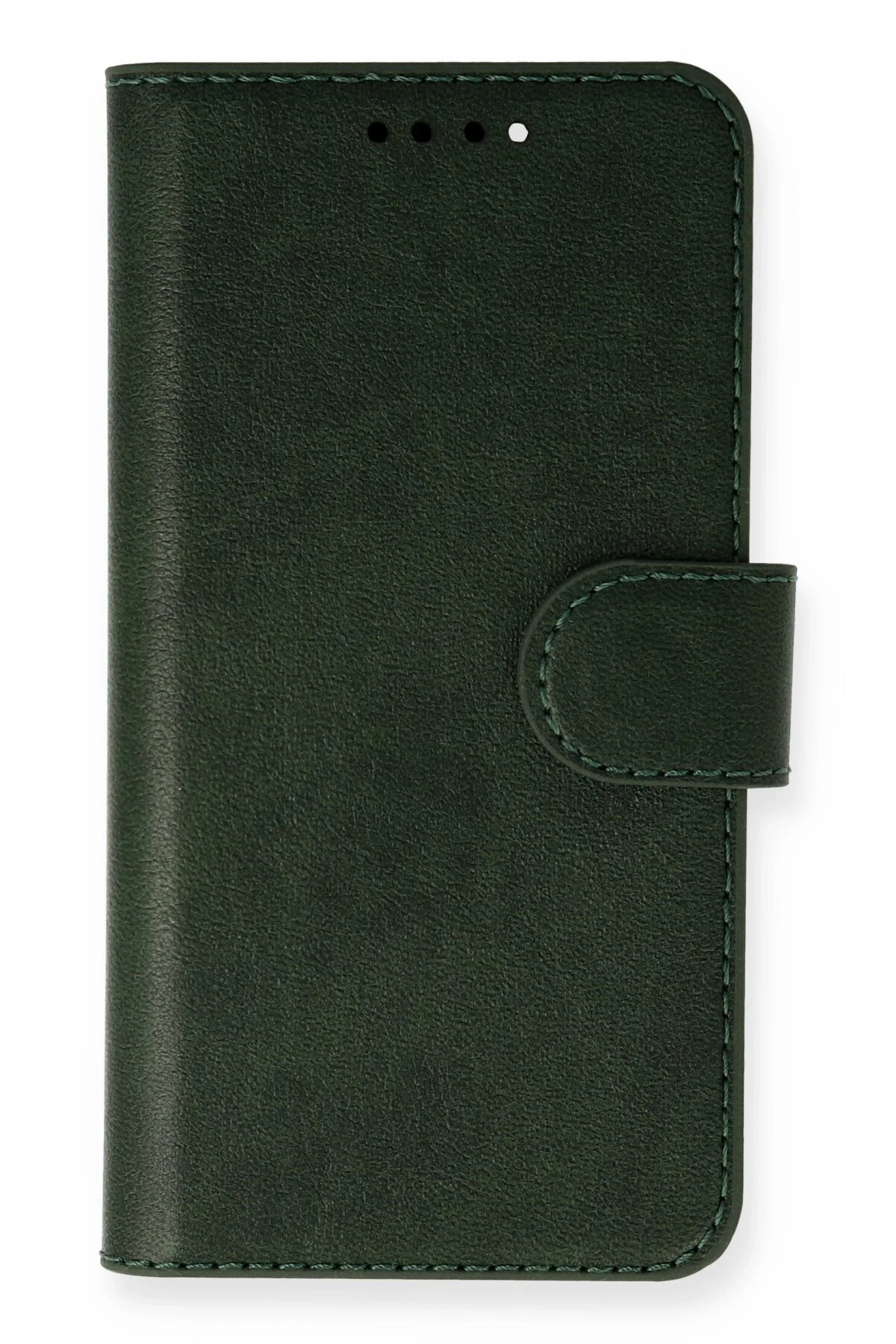 iPhone 13/14 Deri Cüzdan Kılıf, Koruyucu Kapaklı Kılıf - Yeşil