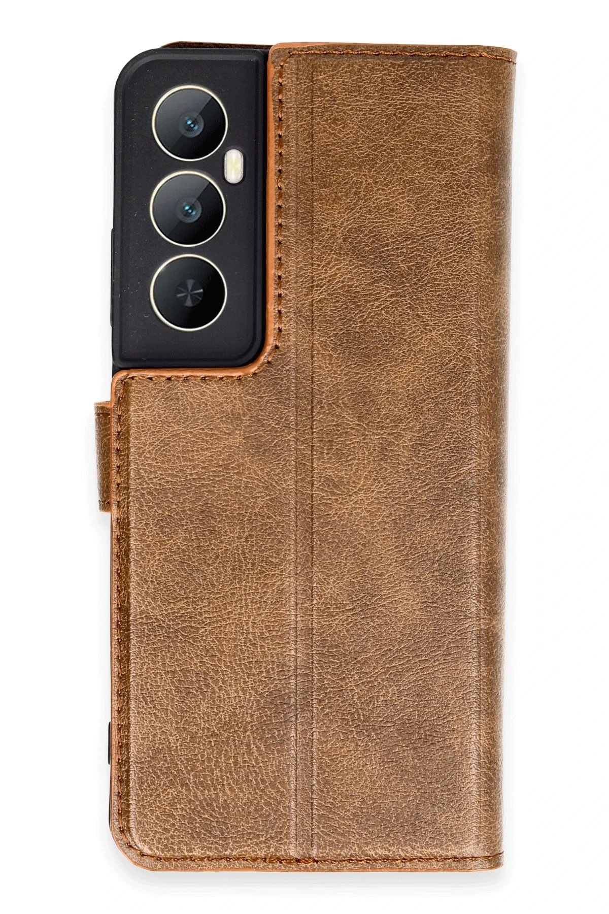 Realme C65 Kapaklı Telefon Kılıfı – Darbeye Dayanıklı, Şık ve Koruyucu Kılıf - Taba