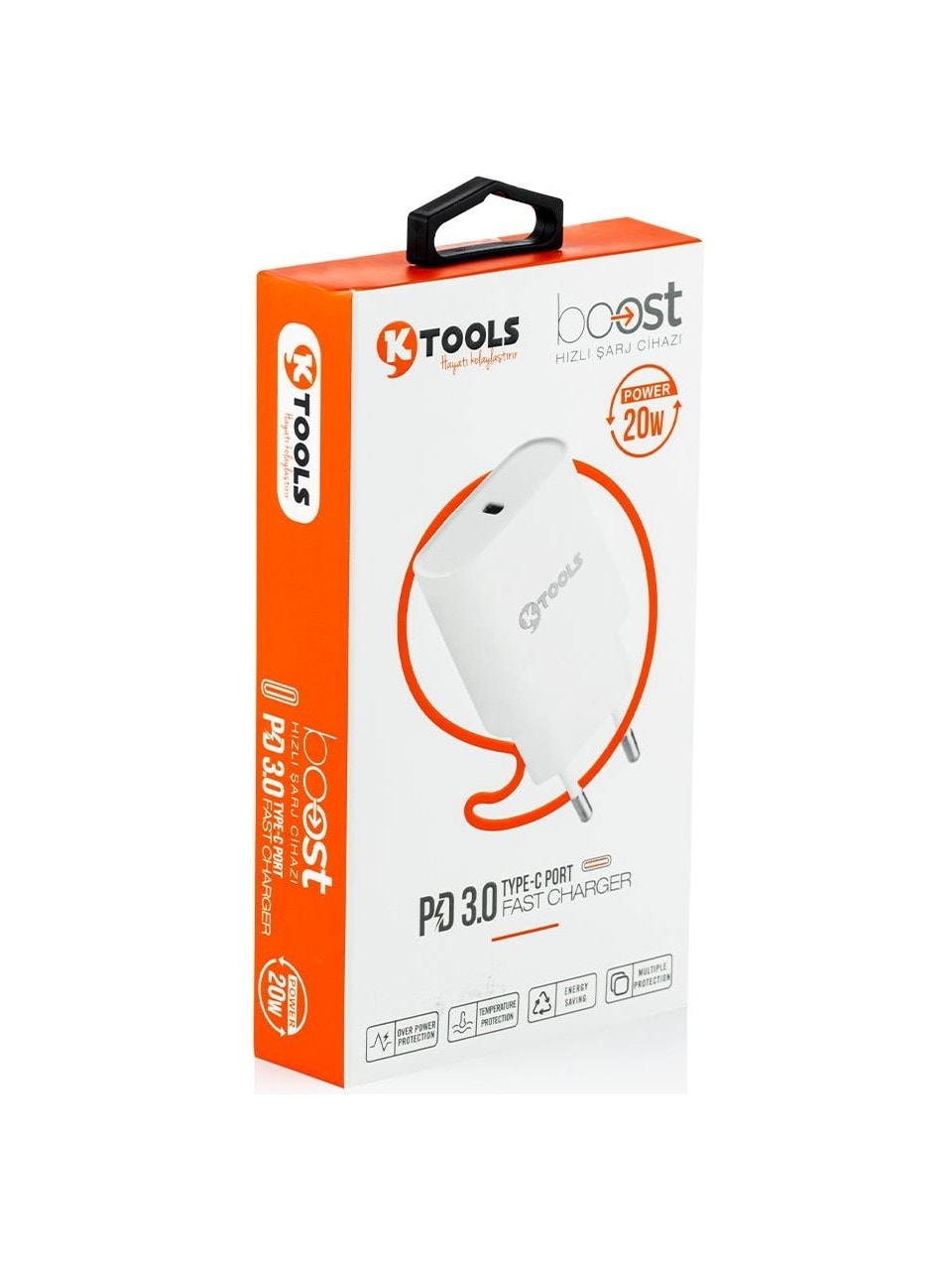 KTOOLS Boost Pd Usb-C 20W 3A Kablosuz Seyahat Sarj Adaptörü