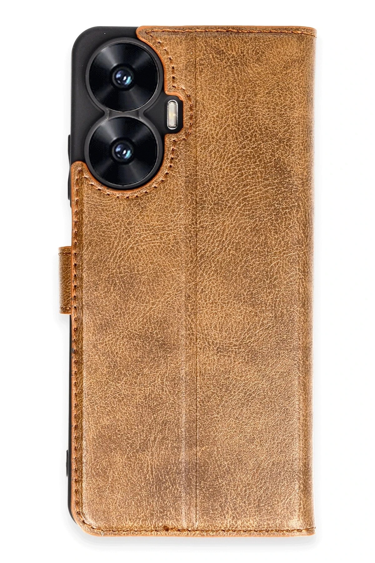 Realme C55 Kapaklı Telefon Kılıfı – Darbeye Dayanıklı, Şık ve Koruyucu Kılıf - Kahverengi