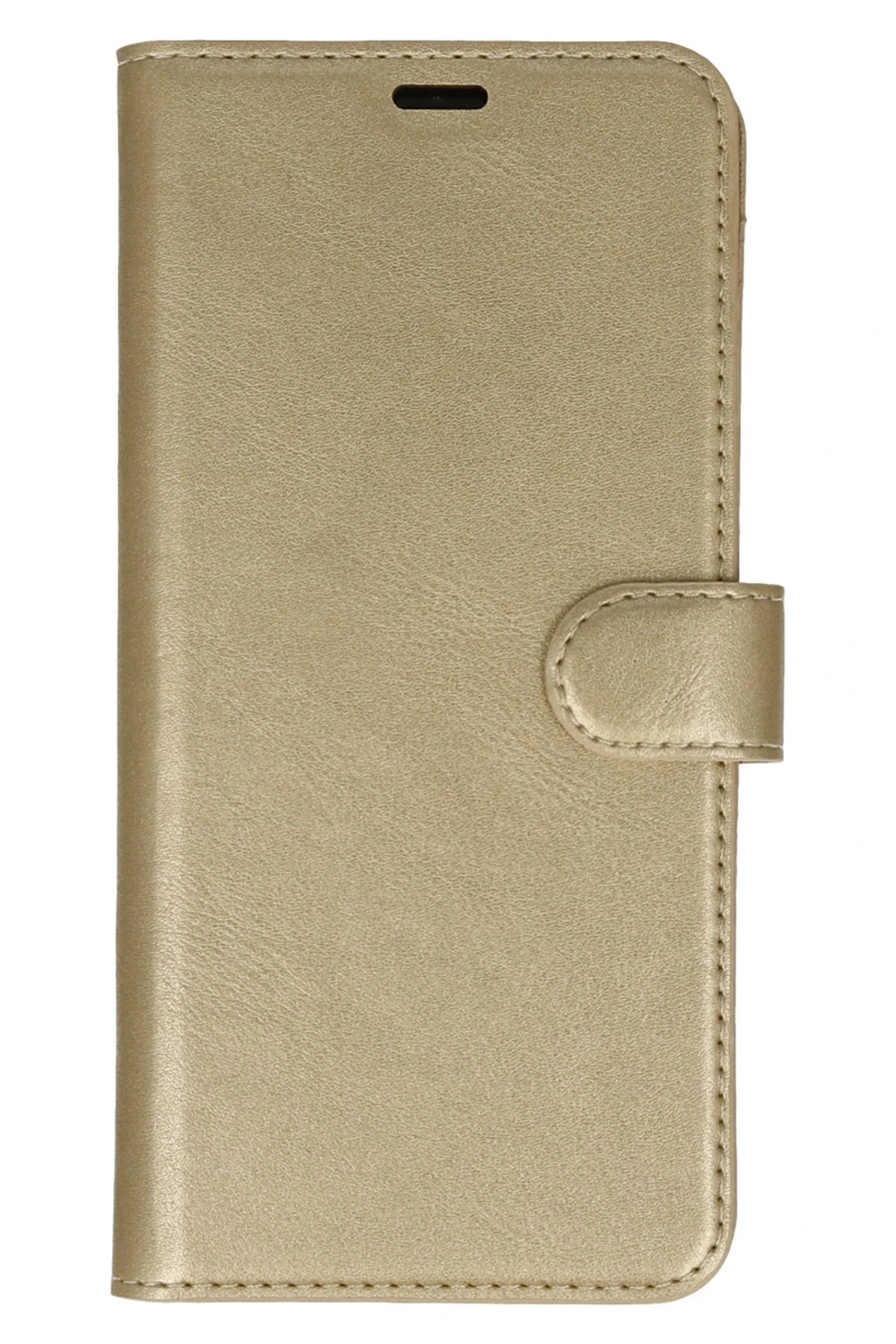 iPhone 13/14 Deri Cüzdan Kılıf, Koruyucu Kapaklı Kılıf - Gold