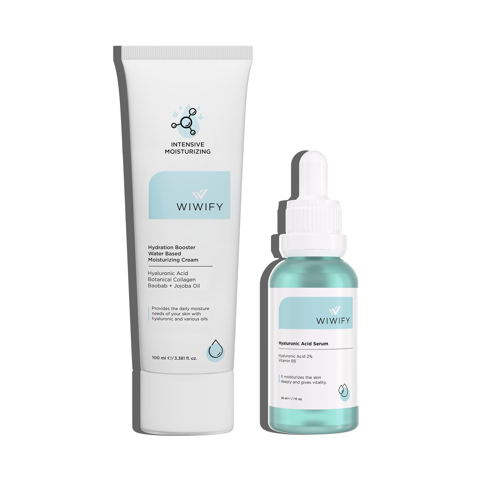 Hydra BOMB Nemlendirici, Hyaluronik Asit Serum Cilt Bakım Seti