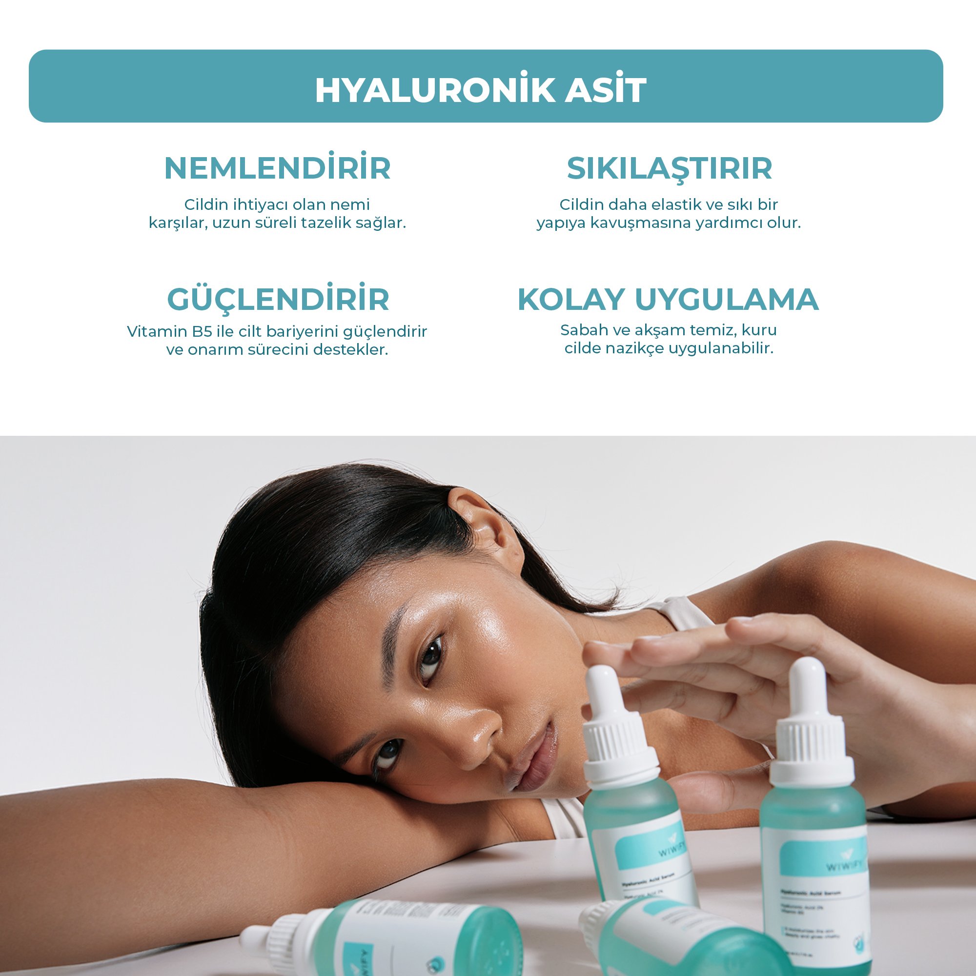 Yoğun Nemlendirici Hyaluronik Asit Cilt Bakım Serumu 30 ml