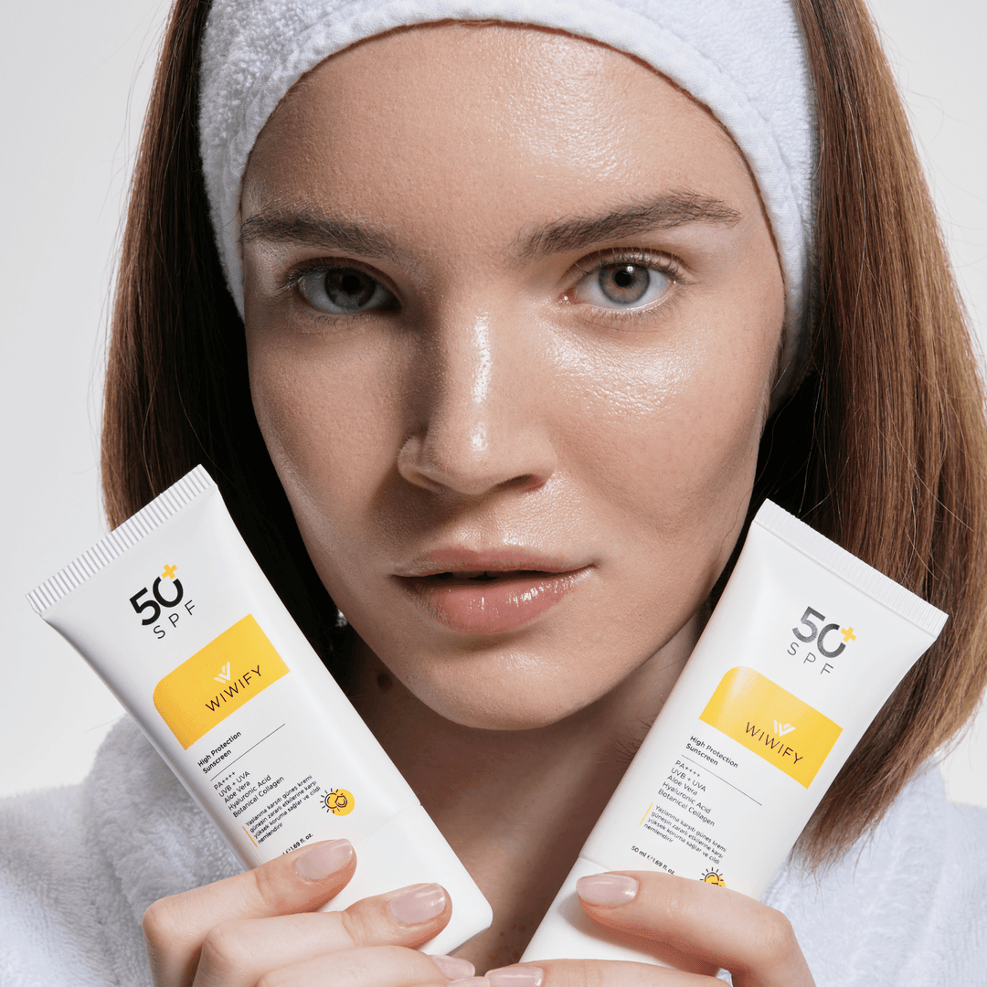Aloe Vera Özlü, Leke Karşıtı, Cilt Tonu Eşitleyici, Yüksek Korumalı Güneş Kremi SPF 50+