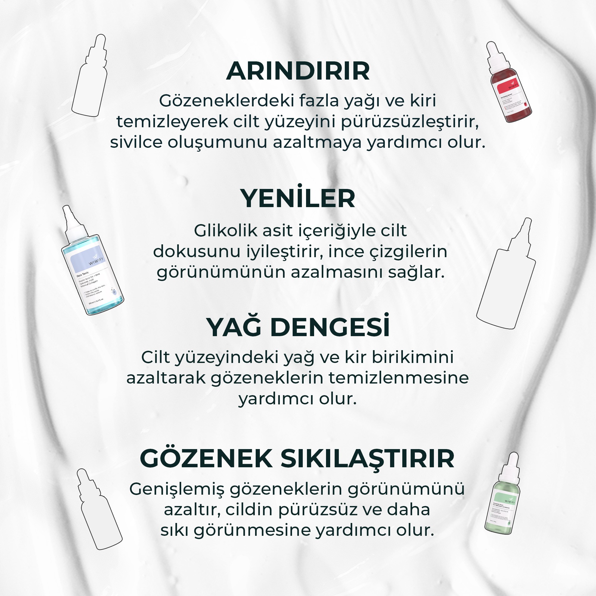 Yağlı ve Geniş Gözenekli Ciltler İçin Tonik, Red Peeling Serum, Niacinamide Serum Cilt Bakım Seti