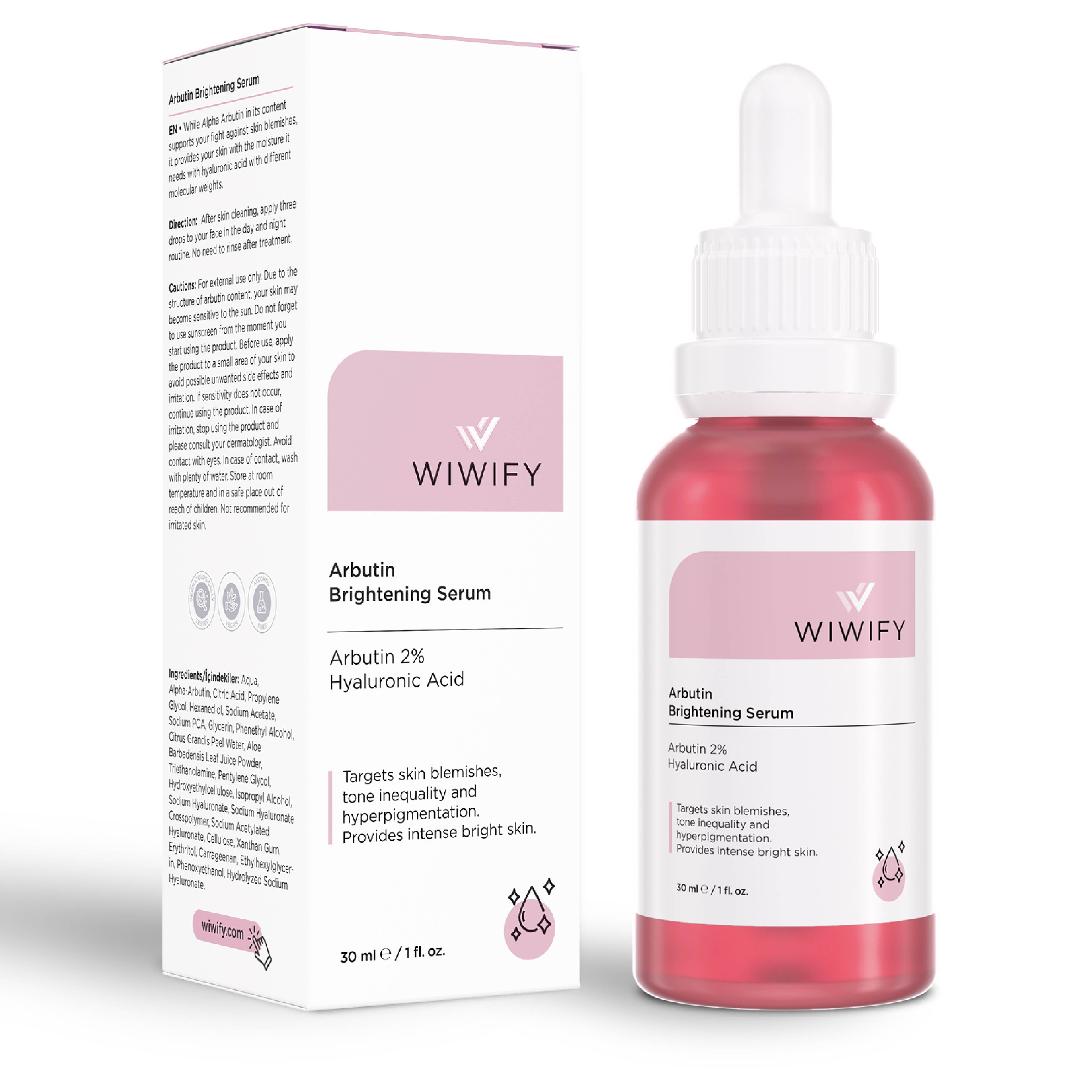 Spot Reducing and Skin Tone Evening Skin Care Serum with 2% Arbutin and Hyaluronic Acid
