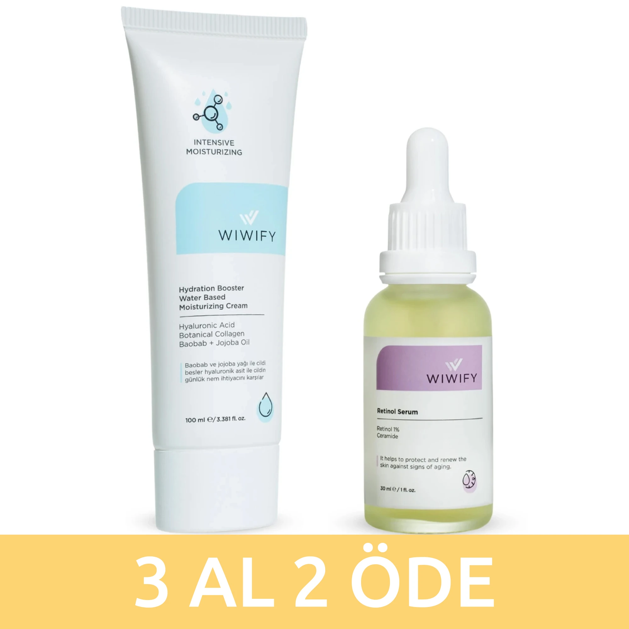 Moisturizing Retinol Serum Set for Skin with Signs of Aging Wiwify
