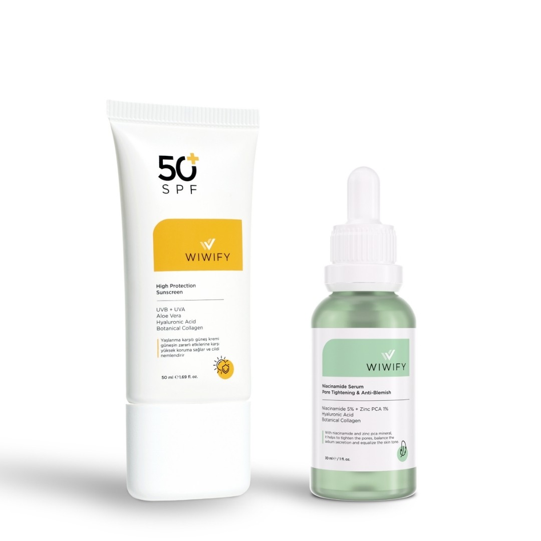 Sunscreen and Niacinamide Set for Oily and Large-Pored Skin