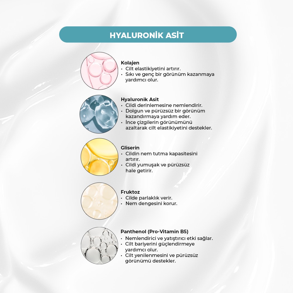 Kuru ve Soluk Ciltler İçin Nemlendirici, Güneş Kremi ve Hyaluronik Asit Serum Cilt Bakım Seti