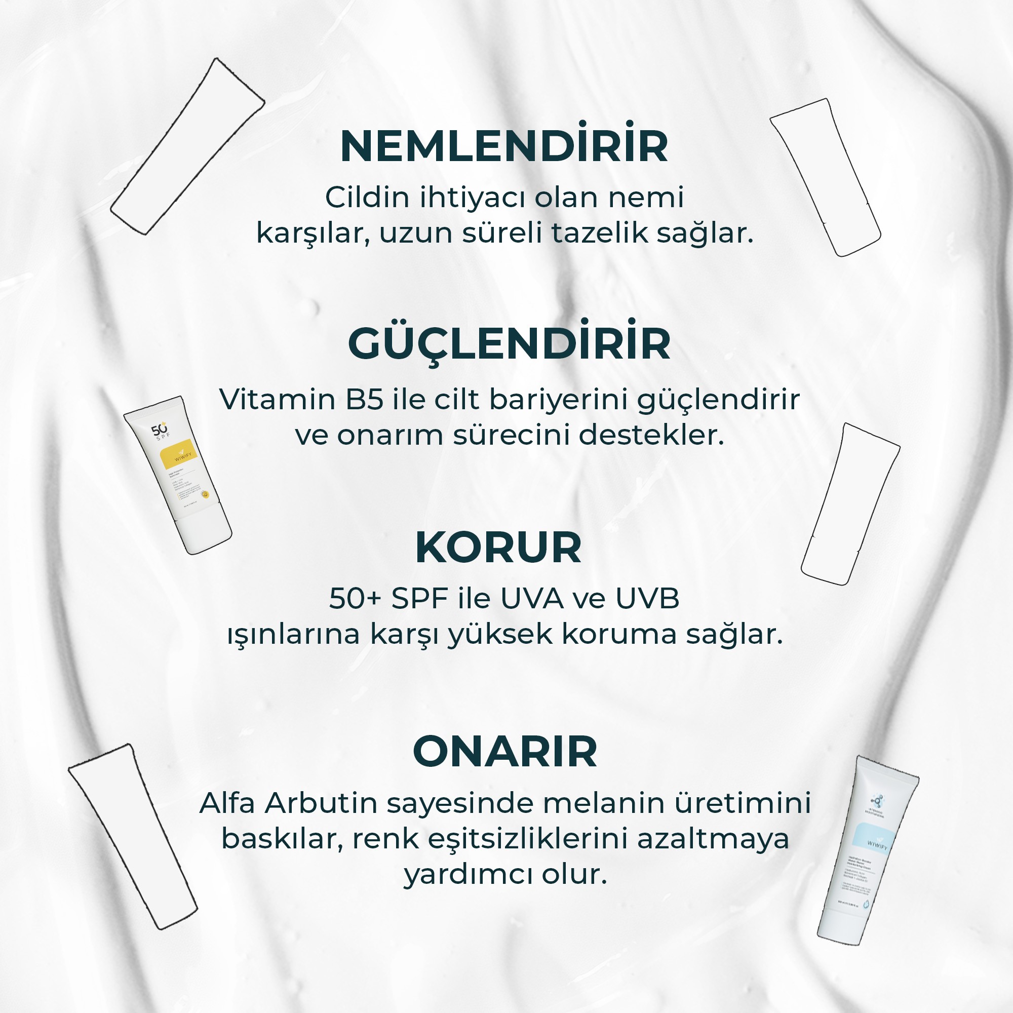 Güneş Koruması ve Nemlendirme İçin Güneş Kremi ve Nemlendirici Cilt Bakım Seti