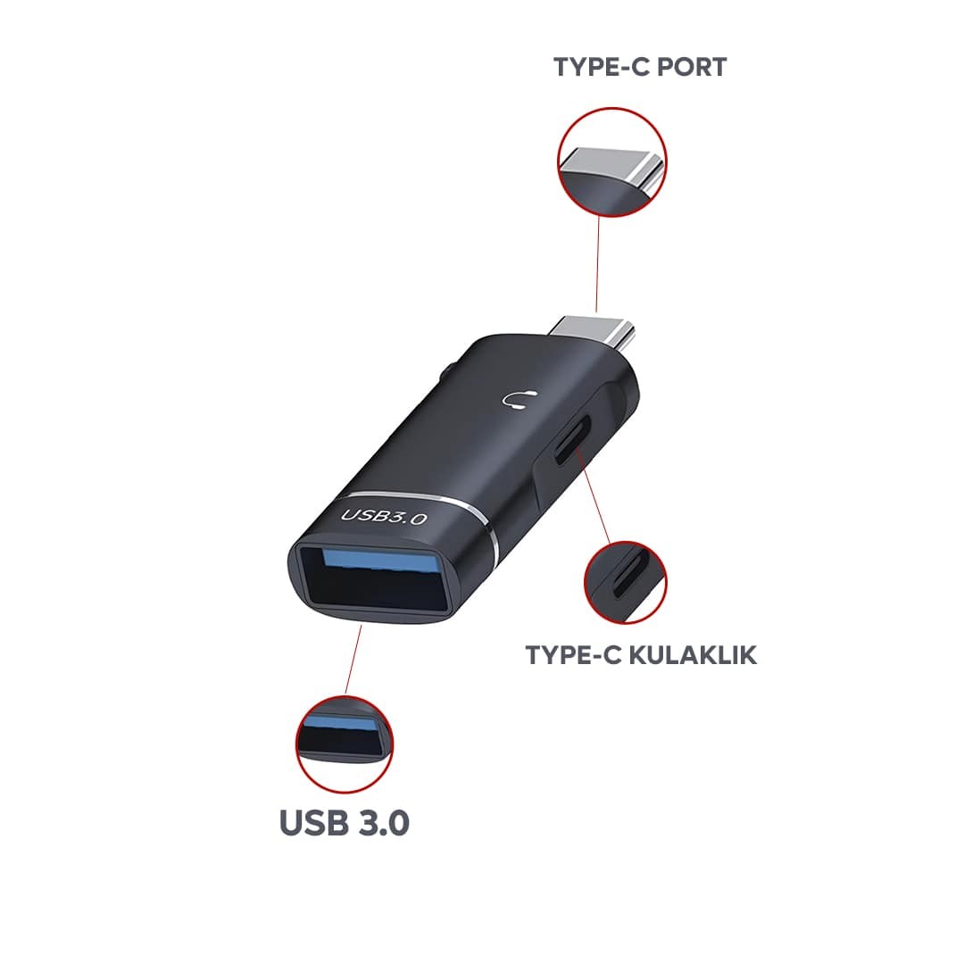 TYPE-C TO USB 2 İN 1 OTG ADAPTER HA04