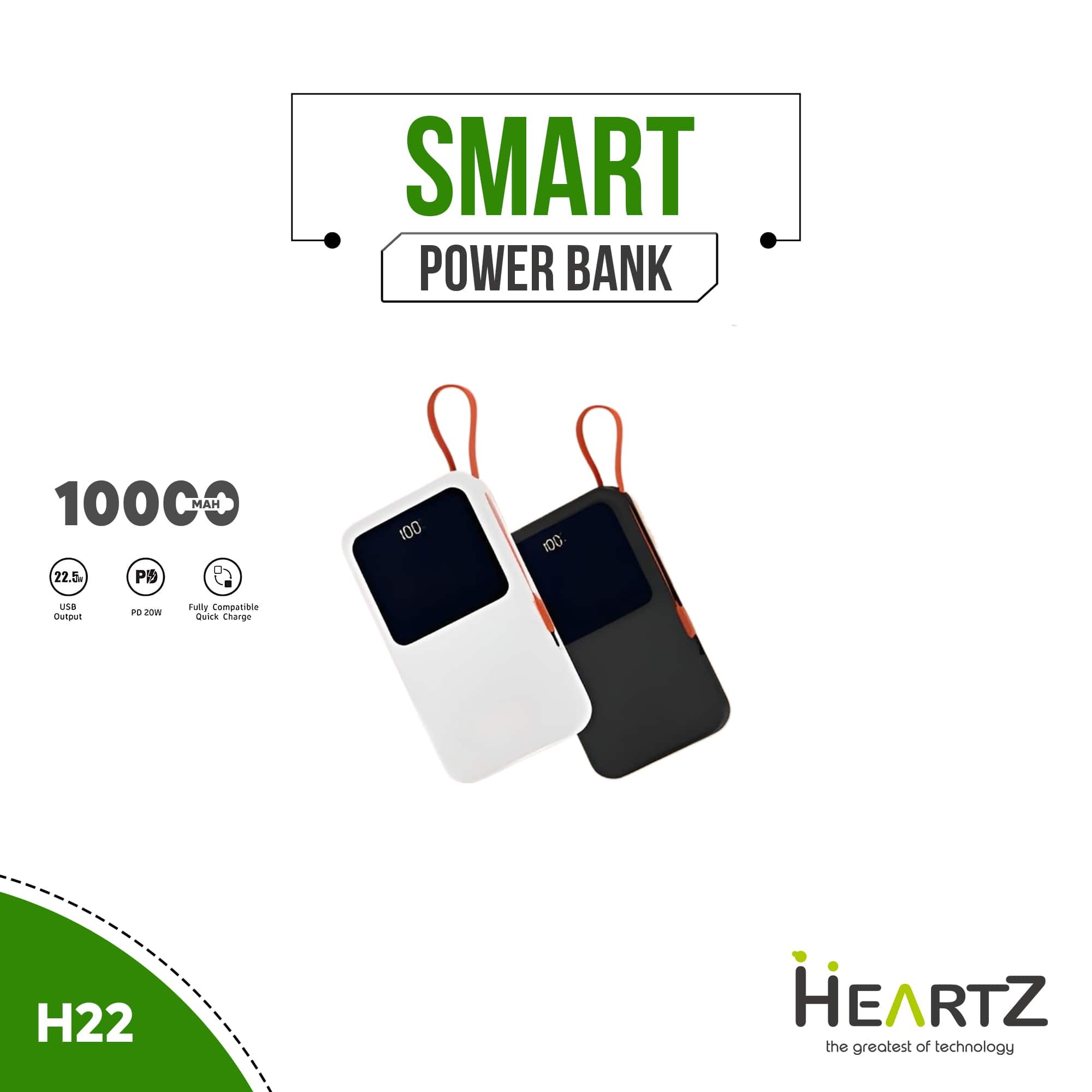 H22 10.000 mAh Powerbank Taşınabilir Şarj Cihazı