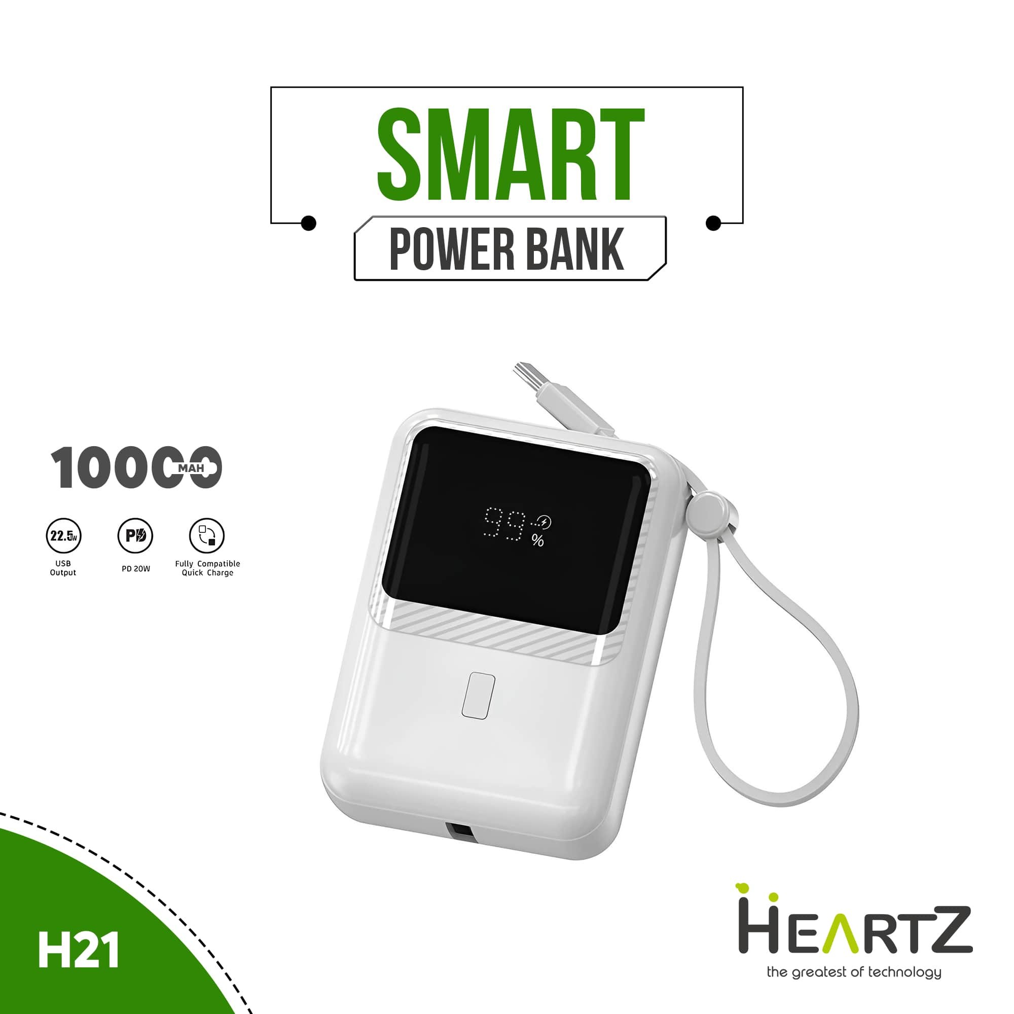 H21 10.000 mAh Powerbank Taşınabilir Şarj Cihazı