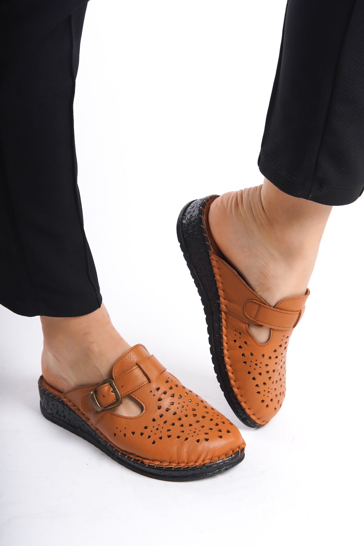 HAKİKİ DERİ ORTOPEDİK COMFORT SABO KADIN TERLİK