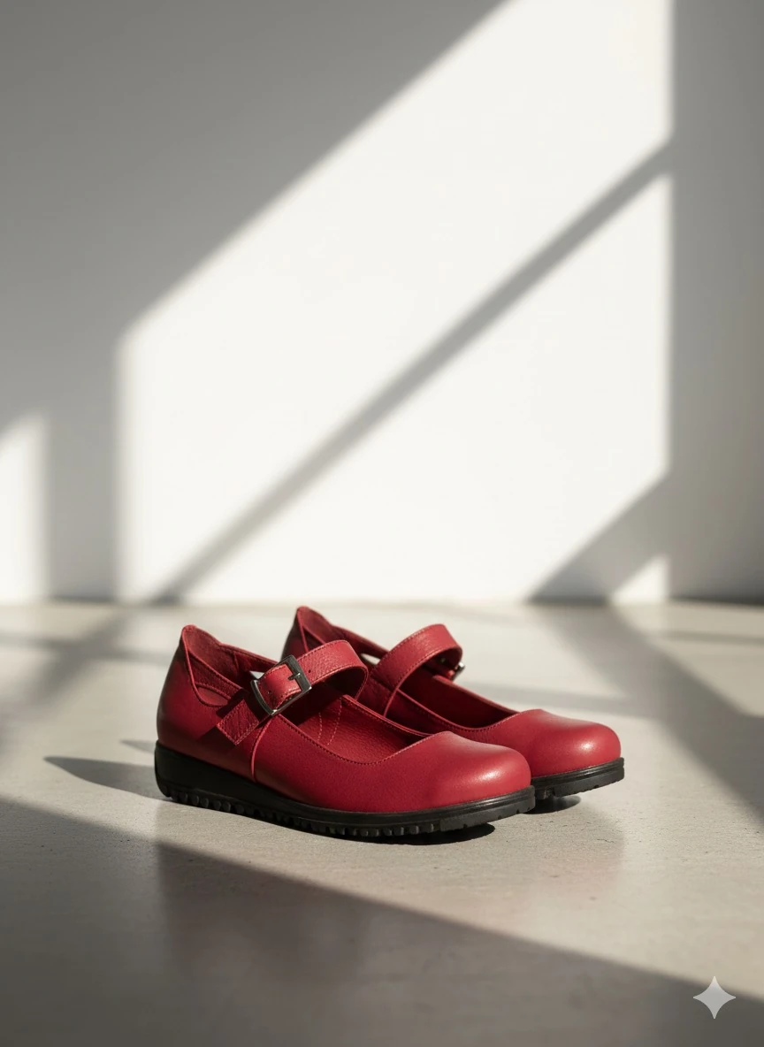 HAKİKİ DERİ BORDO KADIN BABET TMD202566