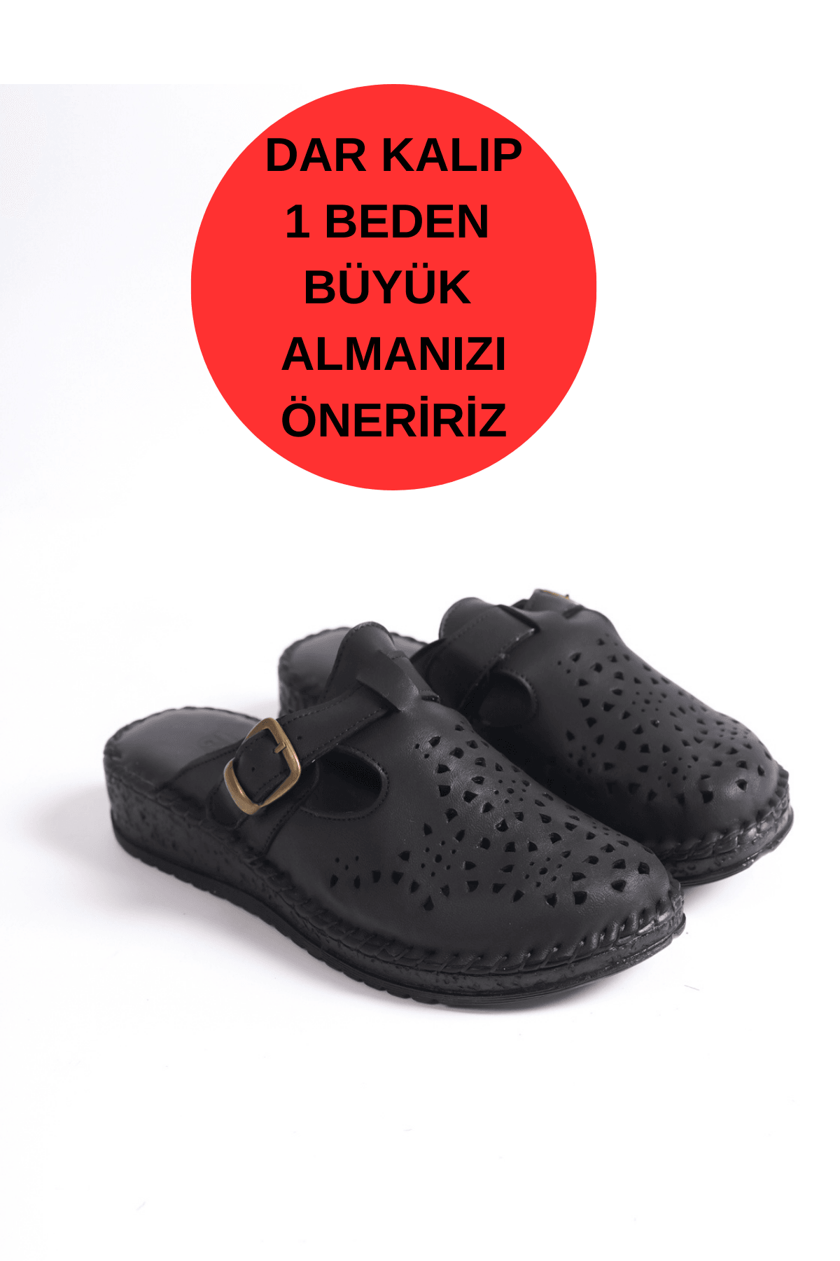 HAKİKİ DERİ ORTOPEDİK COMFORT SABO KADIN TERLİK - SİYAH
