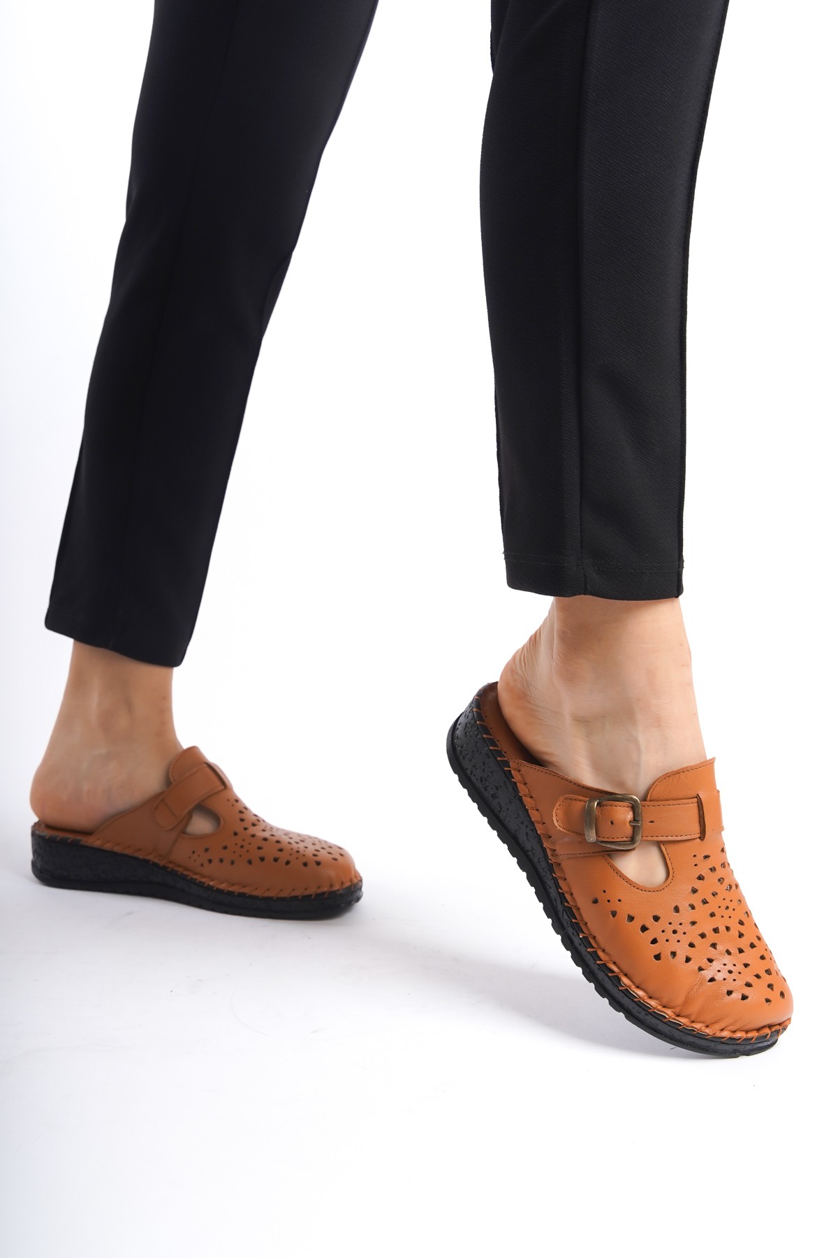 HAKİKİ DERİ ORTOPEDİK COMFORT SABO KADIN TERLİK