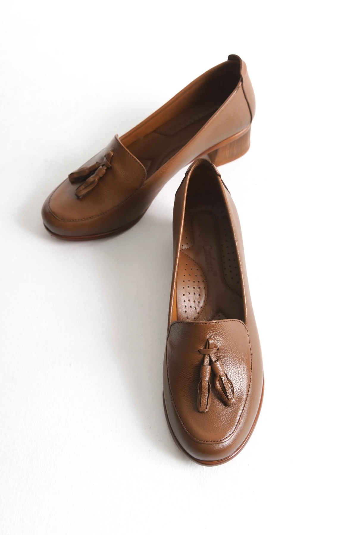 Hakiki Deri Taba Ortopedik Taban Günlük Kadın Ayakkabı TMD20241580