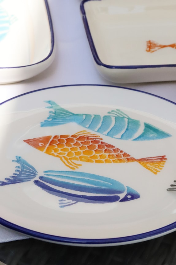 Bodrum fish 6 lı Pasta tabağı 19 Cm.