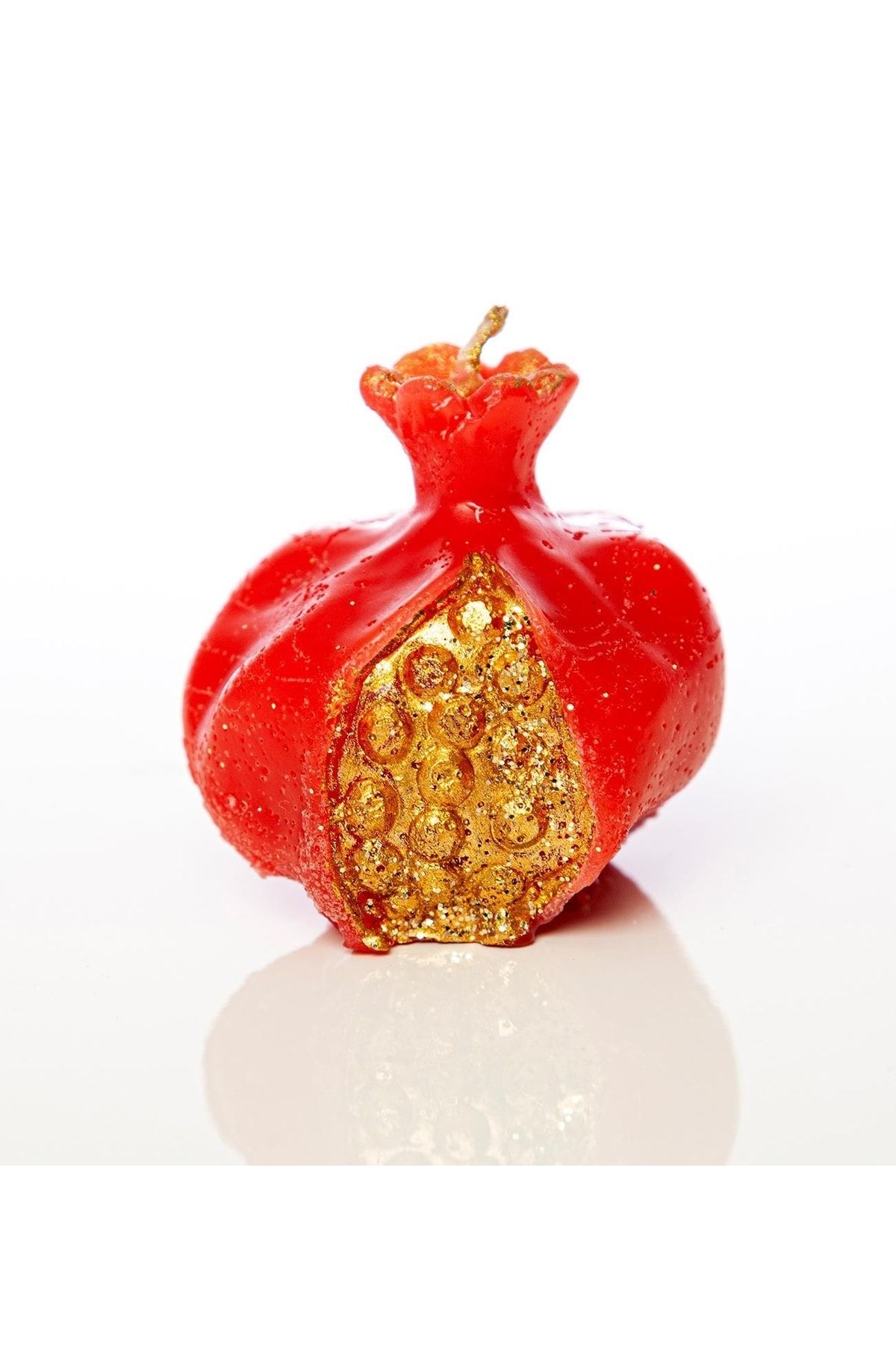 Kırmızı Altın Nar Mum