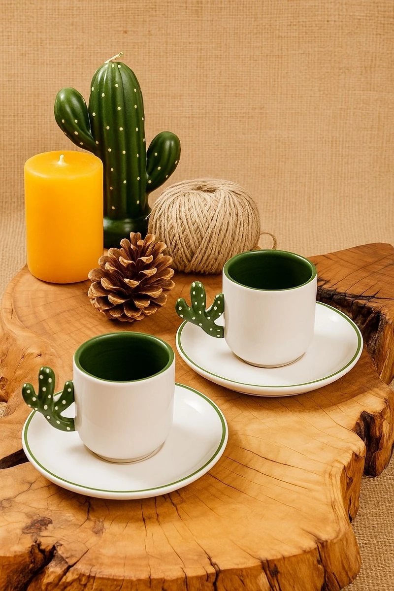 Homemade Cactusden 2 Kişilik Kahve Fincanı 120 ML