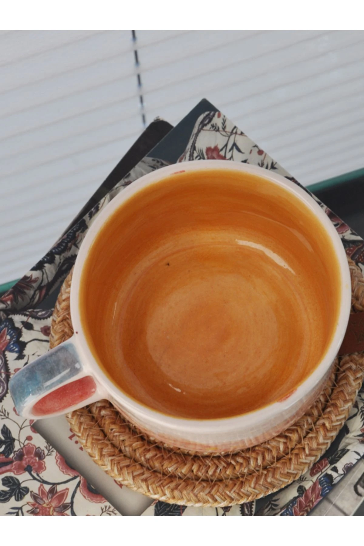 Handmade Sarı Brush Kupa 250 Ml