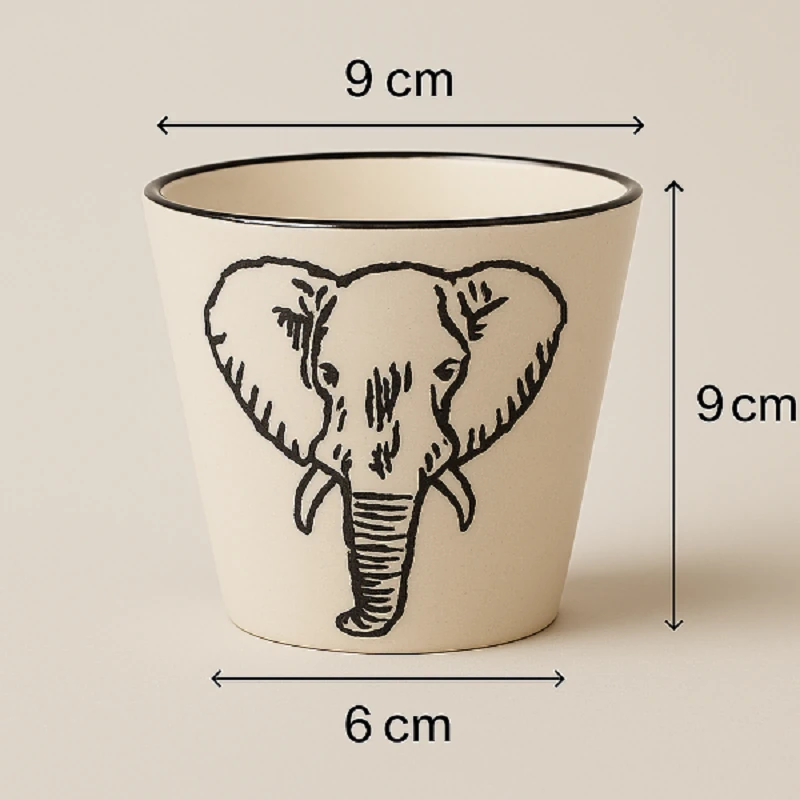 İmroz Fil Kulpsuz Kupa 300 ml.