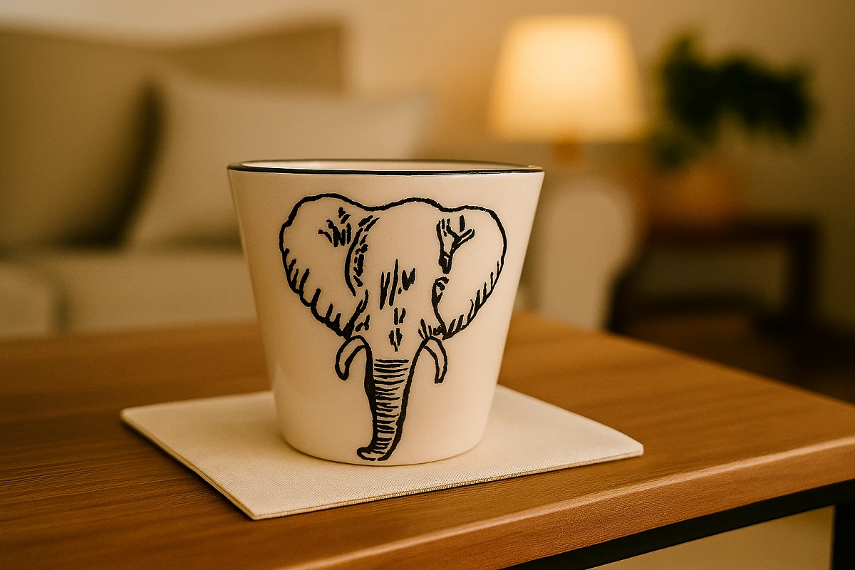 İmroz Fil Kulpsuz Kupa 300 ml.