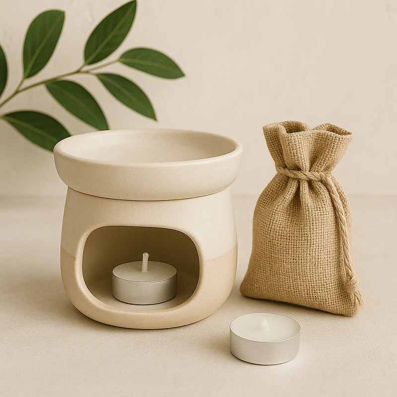 İmroz Krem/Bej Buhurdanlık