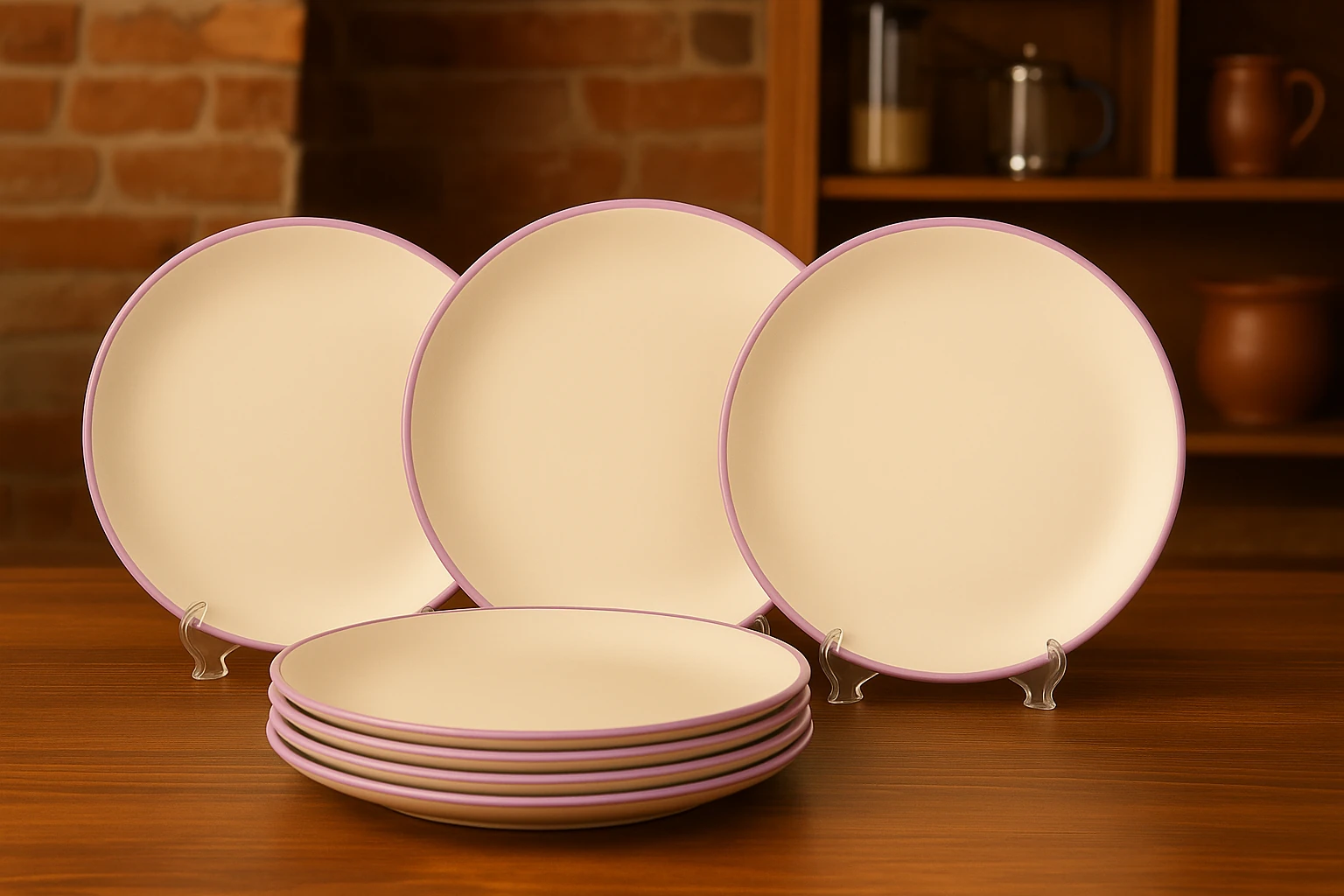 Sesamos 6 lı Pasta Seti- 20 Cm. Lila