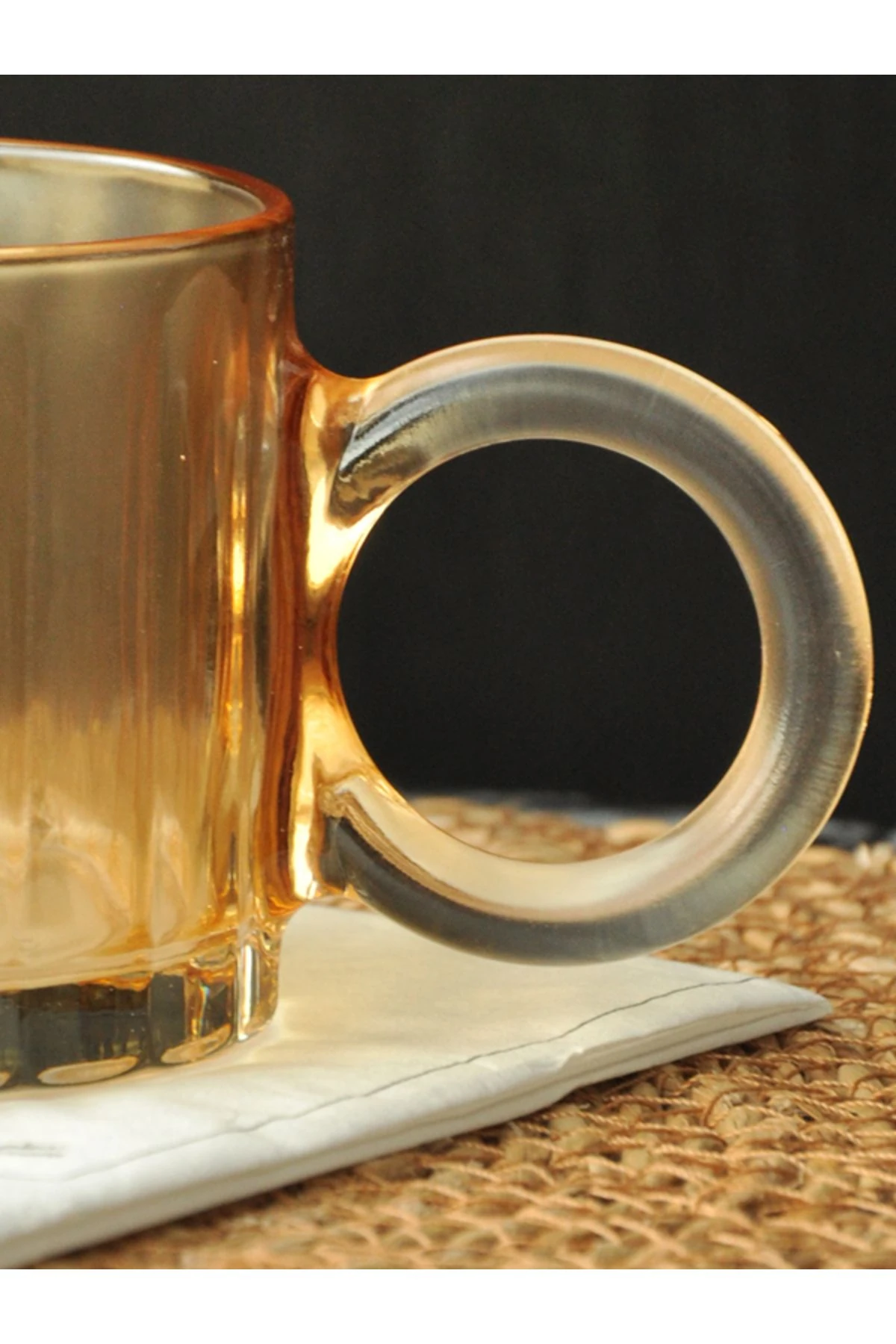 Hicheon Anber Cam Bardak-Kupa Sarı 250 Ml