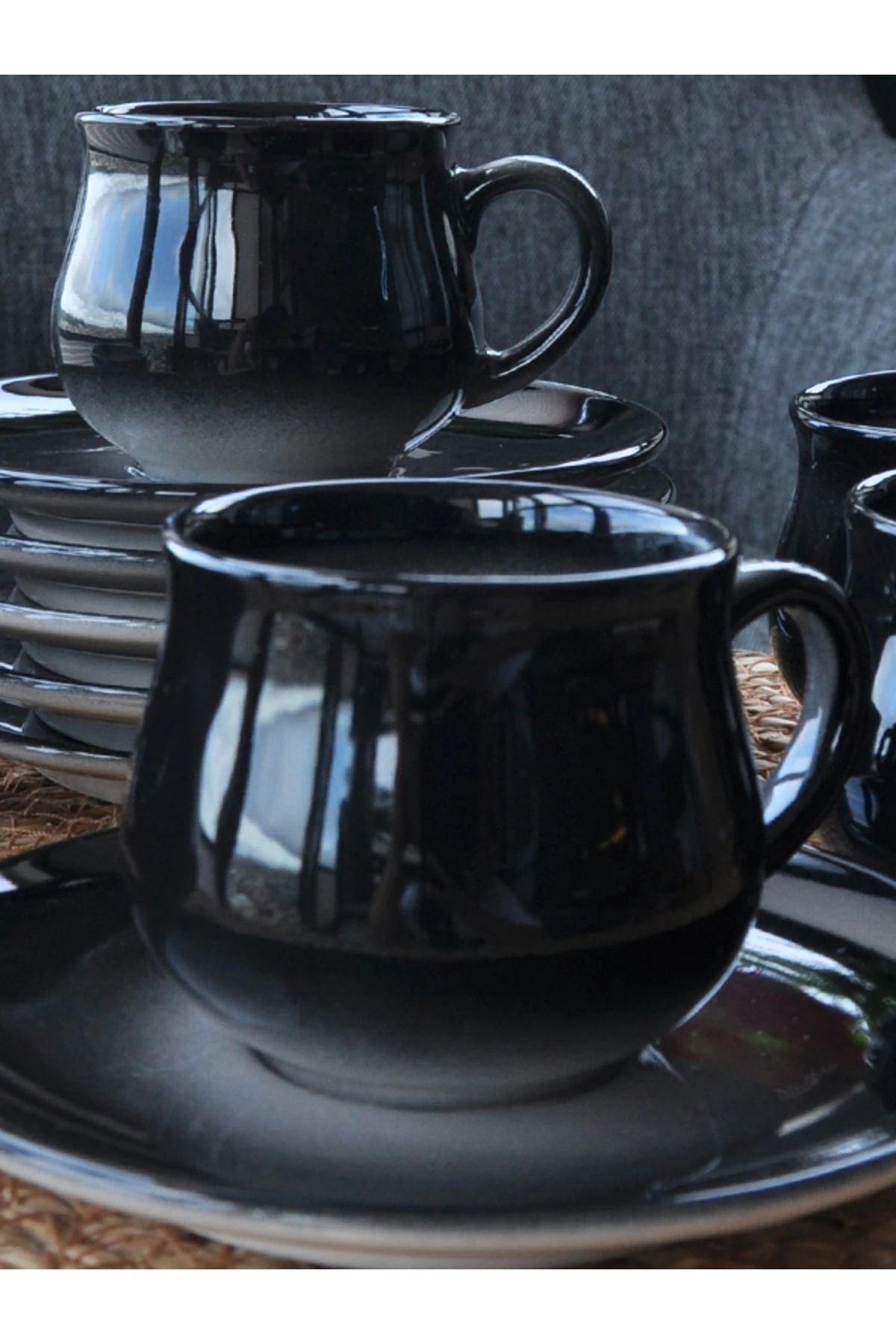 Şirinköy Siyah 2 li Kajve Fincan Takımı 150 ml