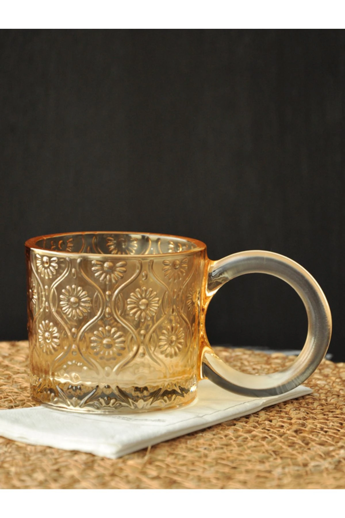 Hicheon Cam Bardak-Kupa Sarı 200 ml