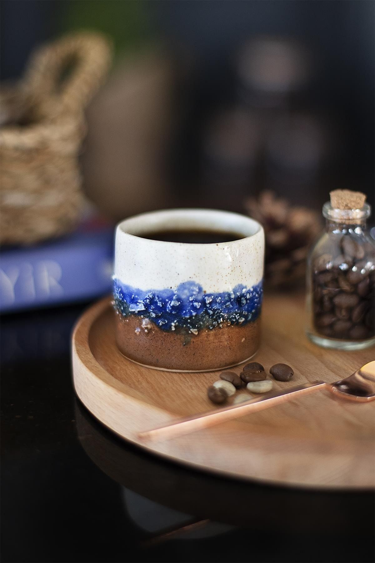 Blue Bay Kulpsuz Handmade Espresso Fincanı 100 Ml