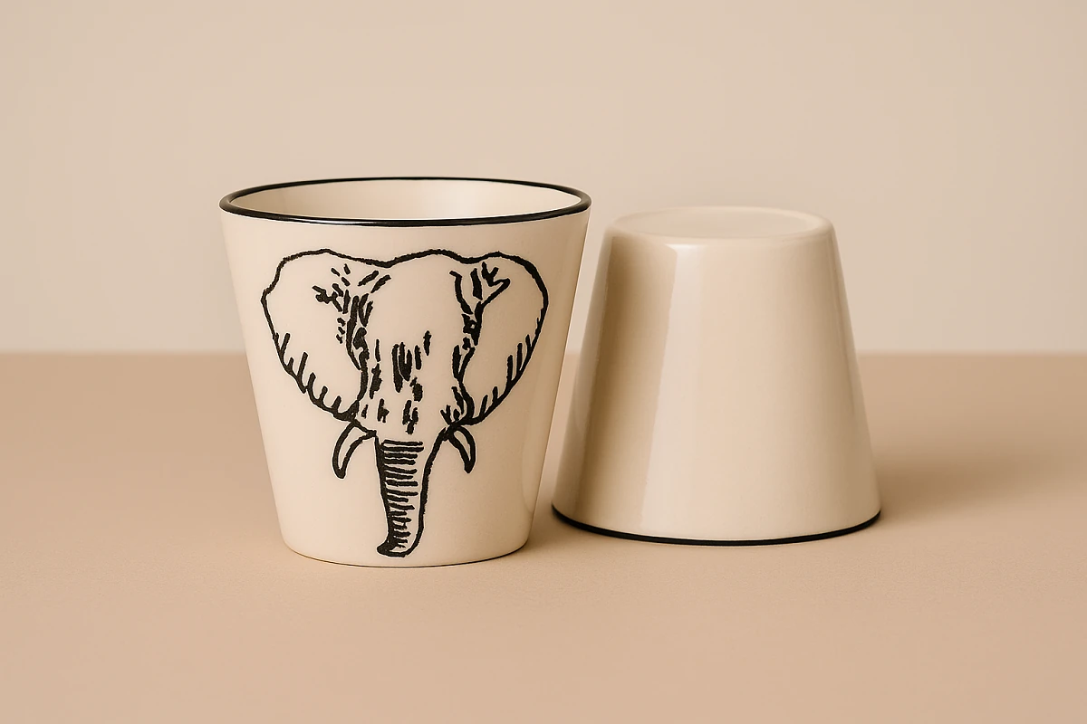 İmroz Fil Kulpsuz Kupa 300 ml.