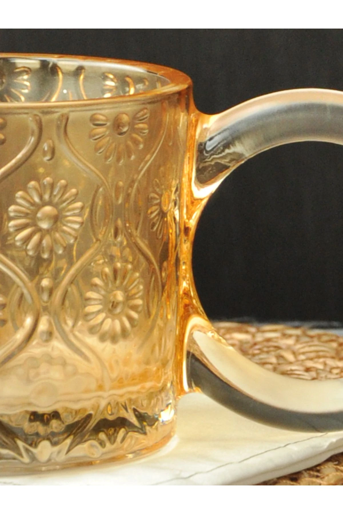 Hicheon Cam Bardak-Kupa Sarı 200 ml