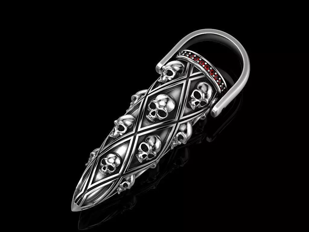 Armored Skull Necklace