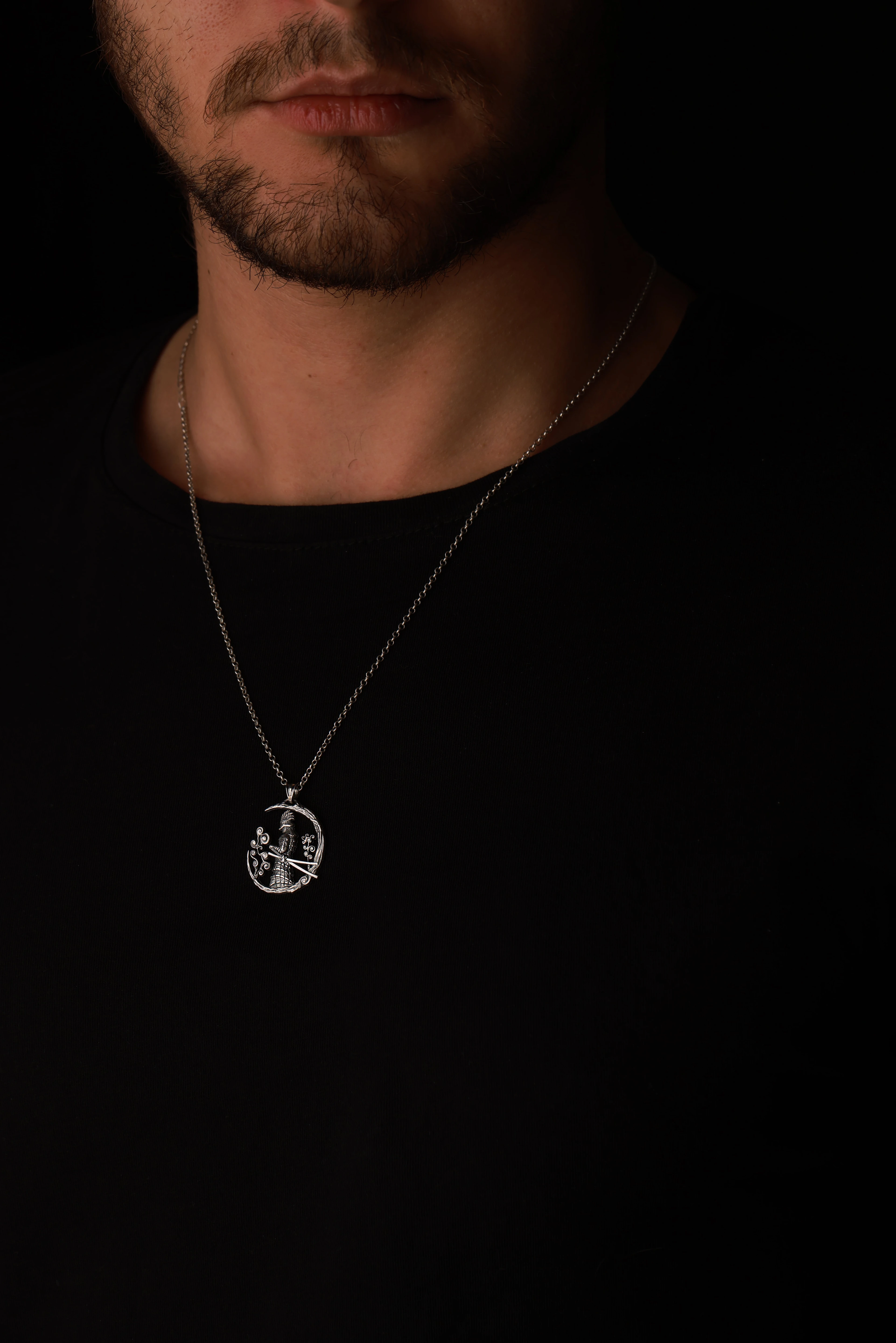 Samurai Moon Necklace