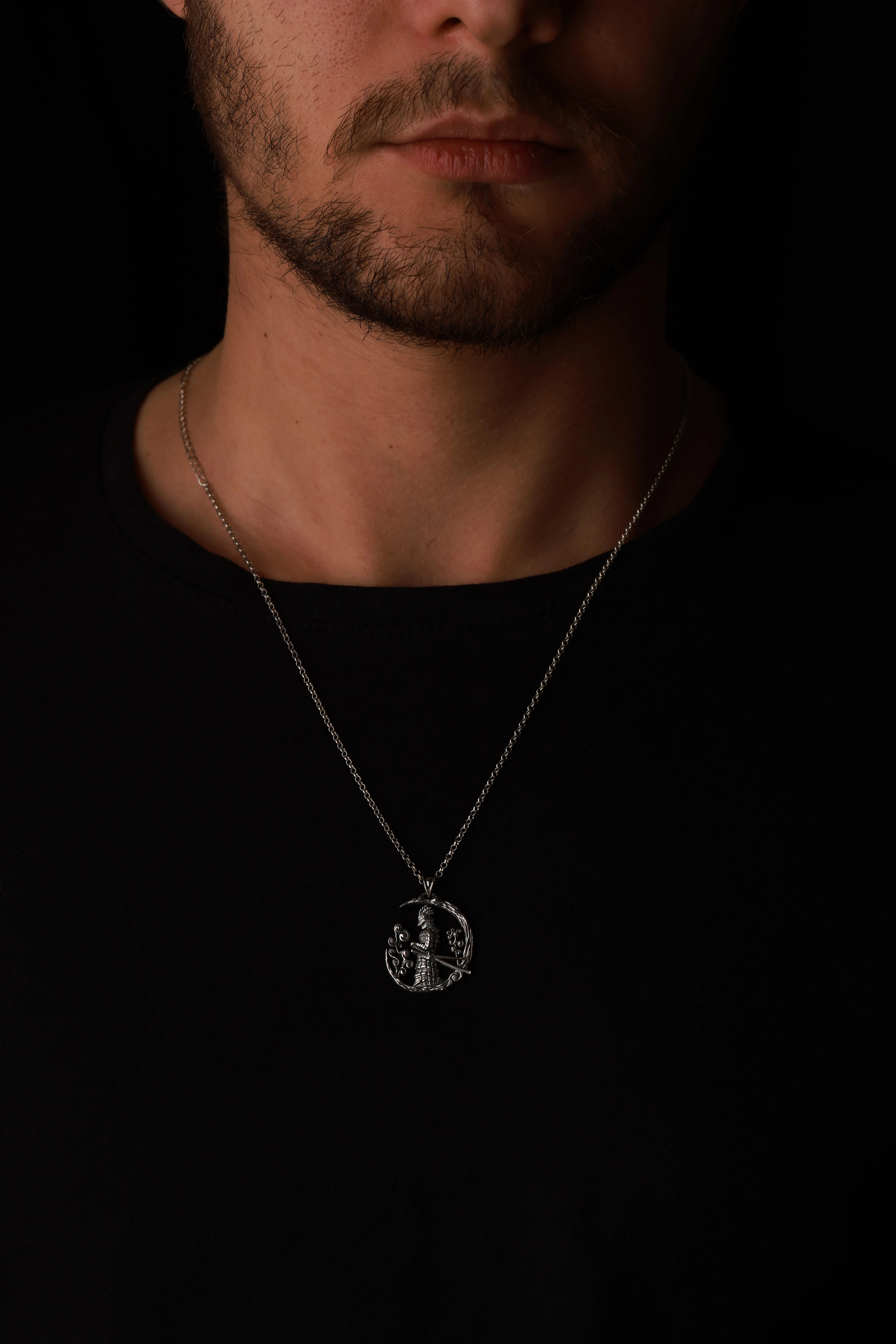 Samurai Moon Necklace