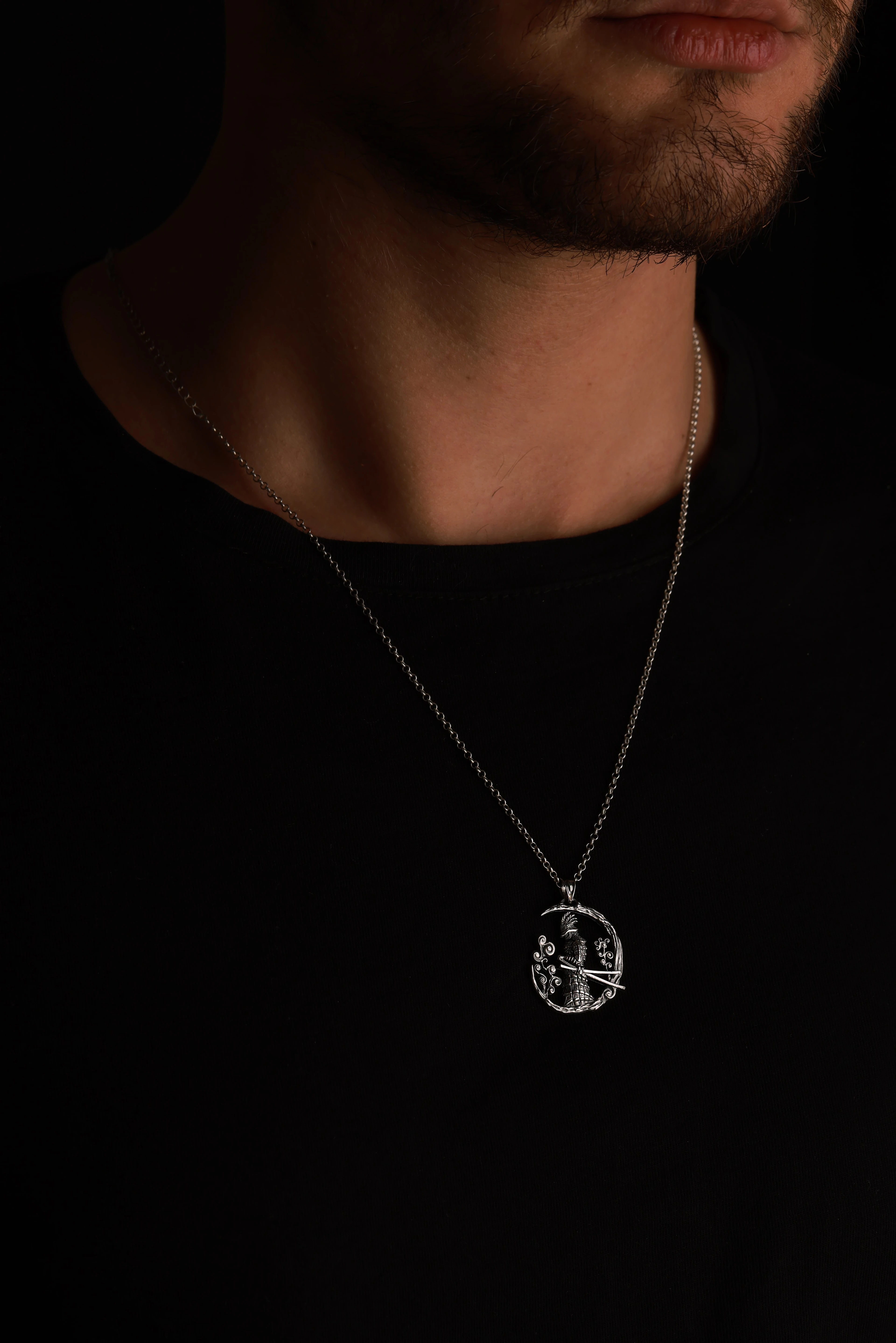 Samurai Moon Necklace