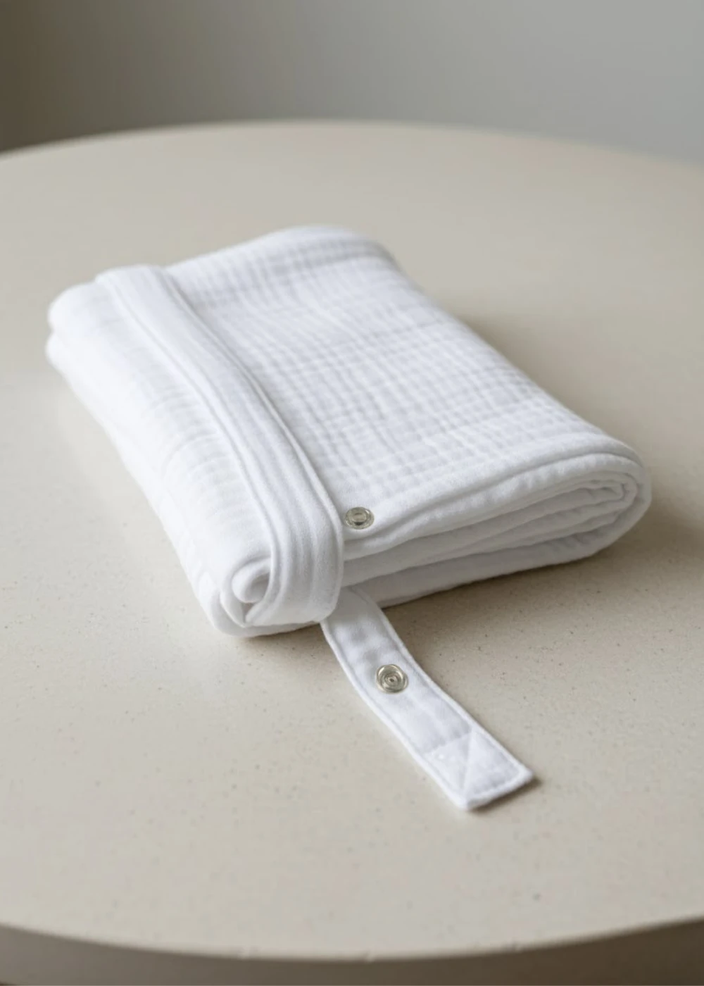 4 Katlı Müslin Emzirme Örtüsü – Geniş, İç Göstermez, Çıtçıtlı