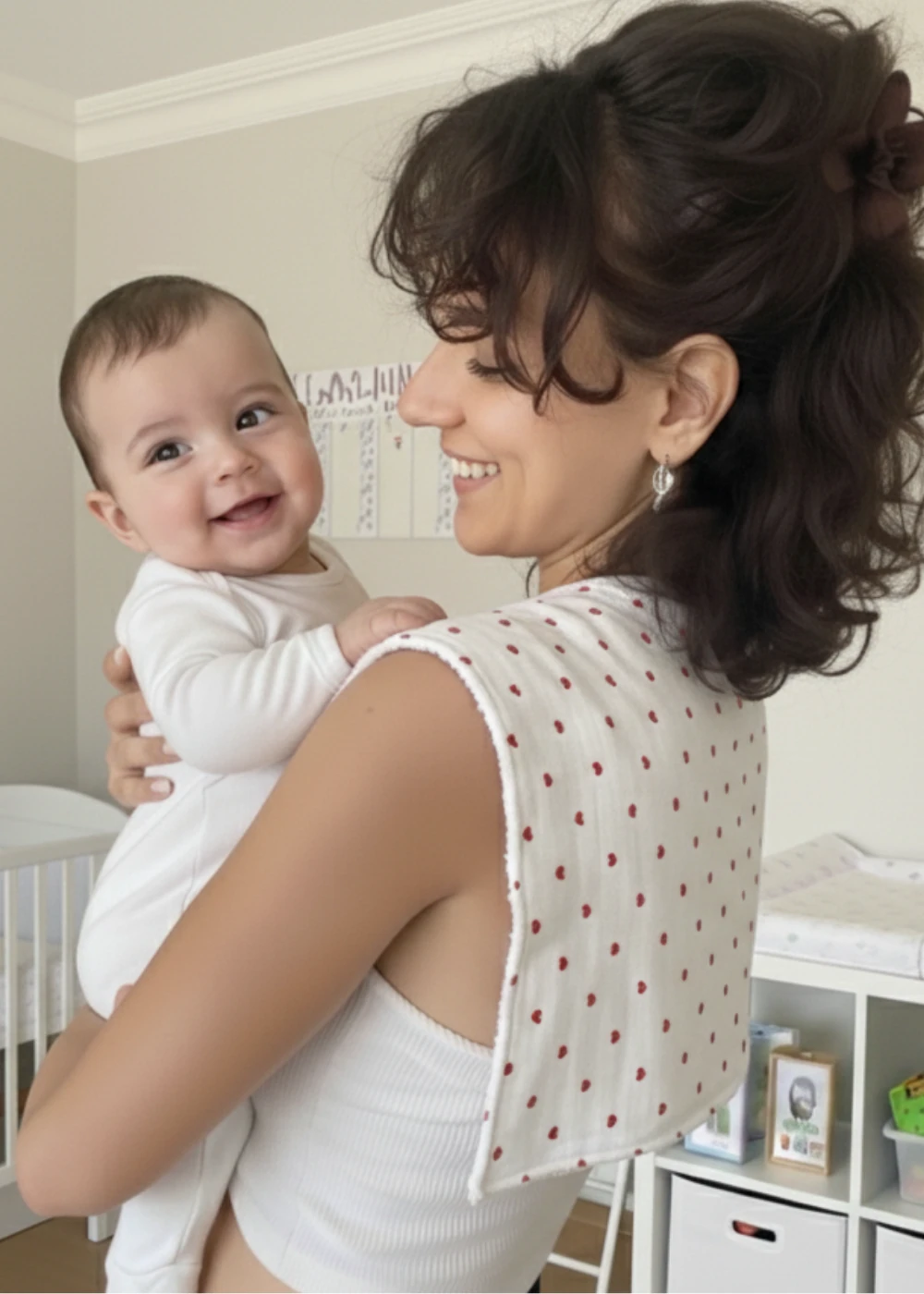 Çift Yönlü %100 Pamuk Muslin & Havlu Bebek Seti – Mama Önlüğü, Salya Önlüğü ve Omuz Bezi