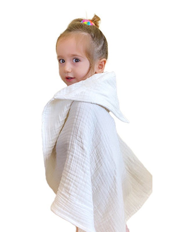 Bebek Havlu ve Kese Seti - %100 Organik Muslin Banyo Kese ve Havlu Seti