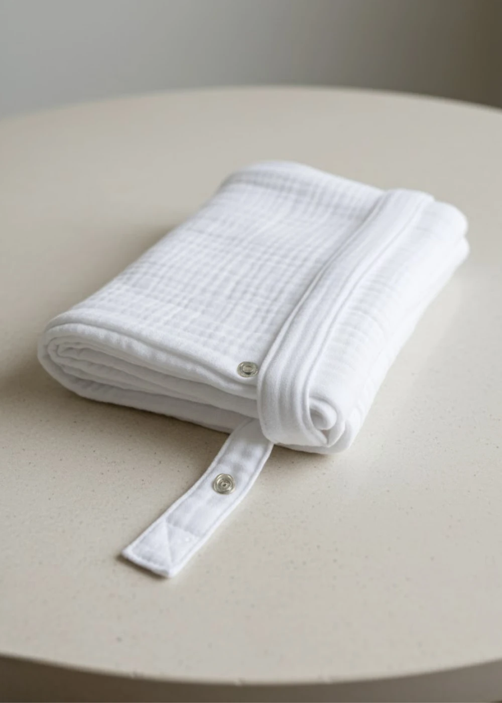 4 Katlı Müslin Emzirme Örtüsü – Çıtçıtlı, İç Göstermez 80x70cm