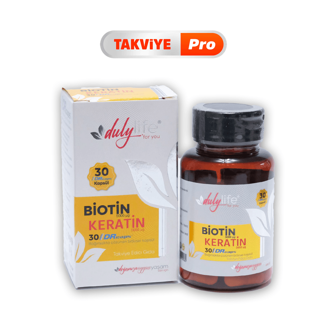 Dulylife Biotin 5000 mg Keratin 5000 mg 30 Drcaps Kapsül