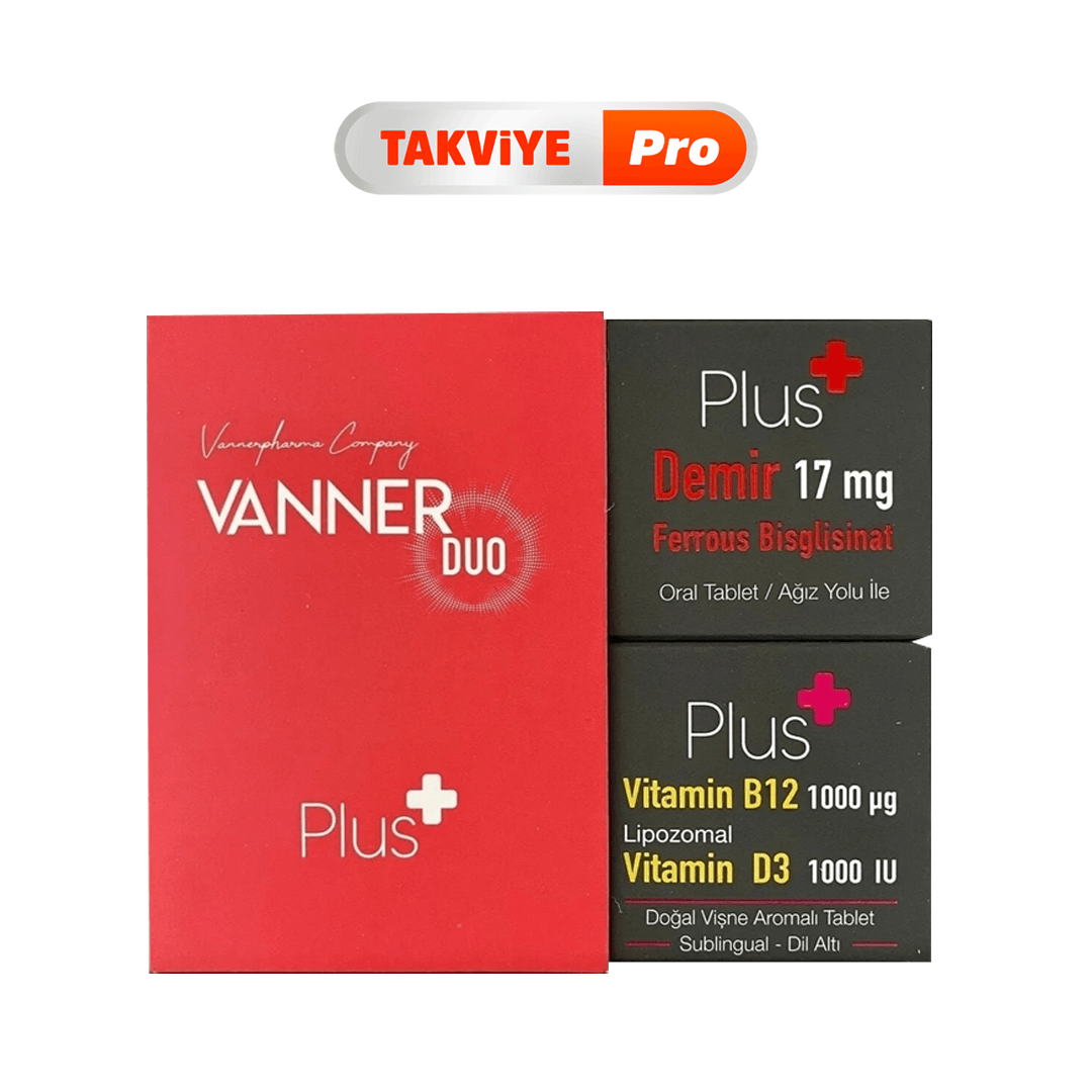 Vanner Vitamin B12 + Demir 30 Kapsül