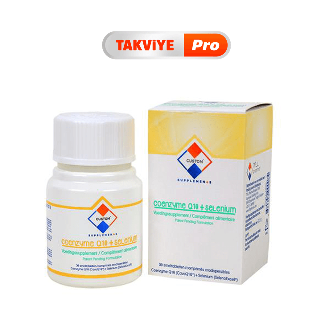 Custom Supplements® 50 mg Koenzim Q10 + 10 mcg Selenyum