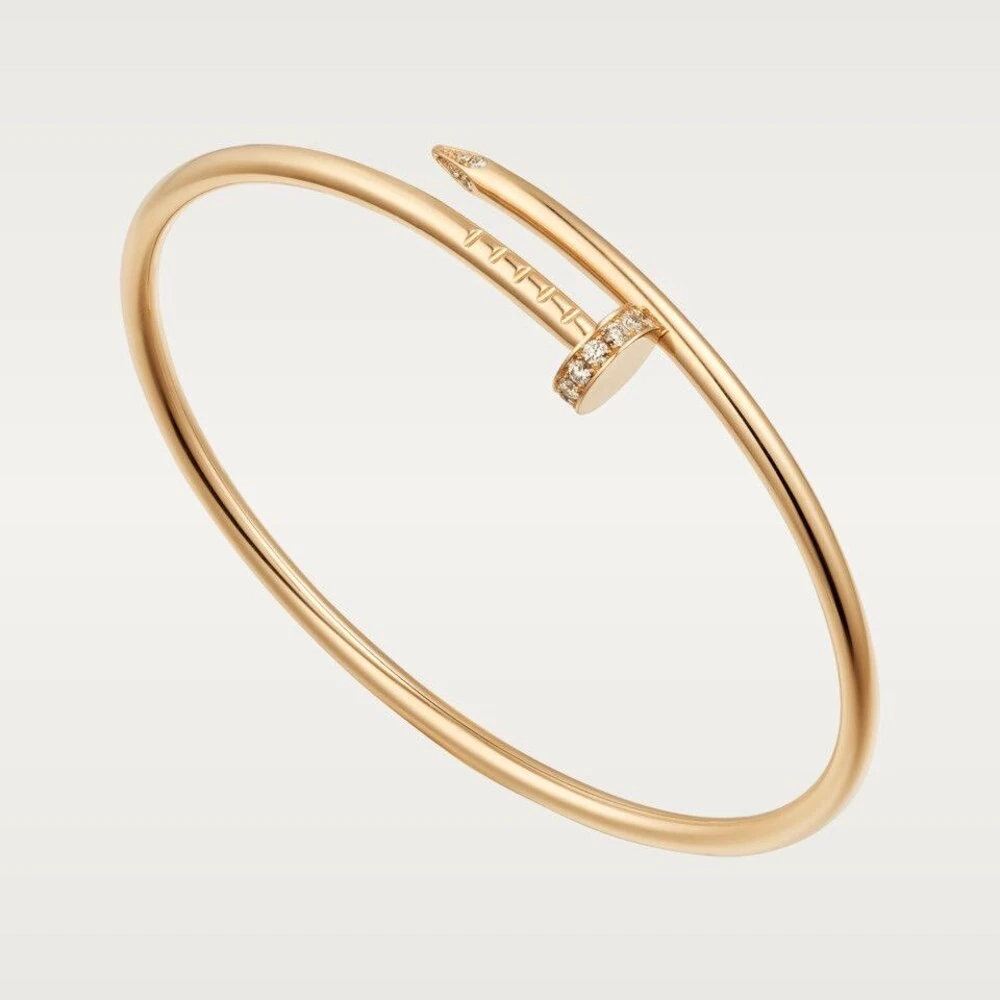 Çivi Bileklik Taşlı Gold