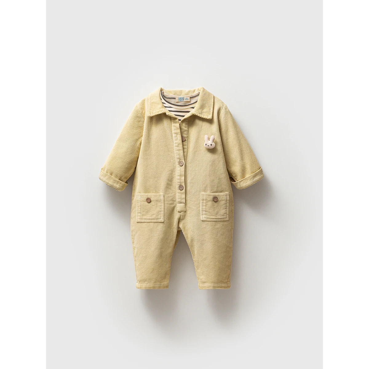 Kız 9-24 Ay Bodyli Fitilli Kadife Tulum