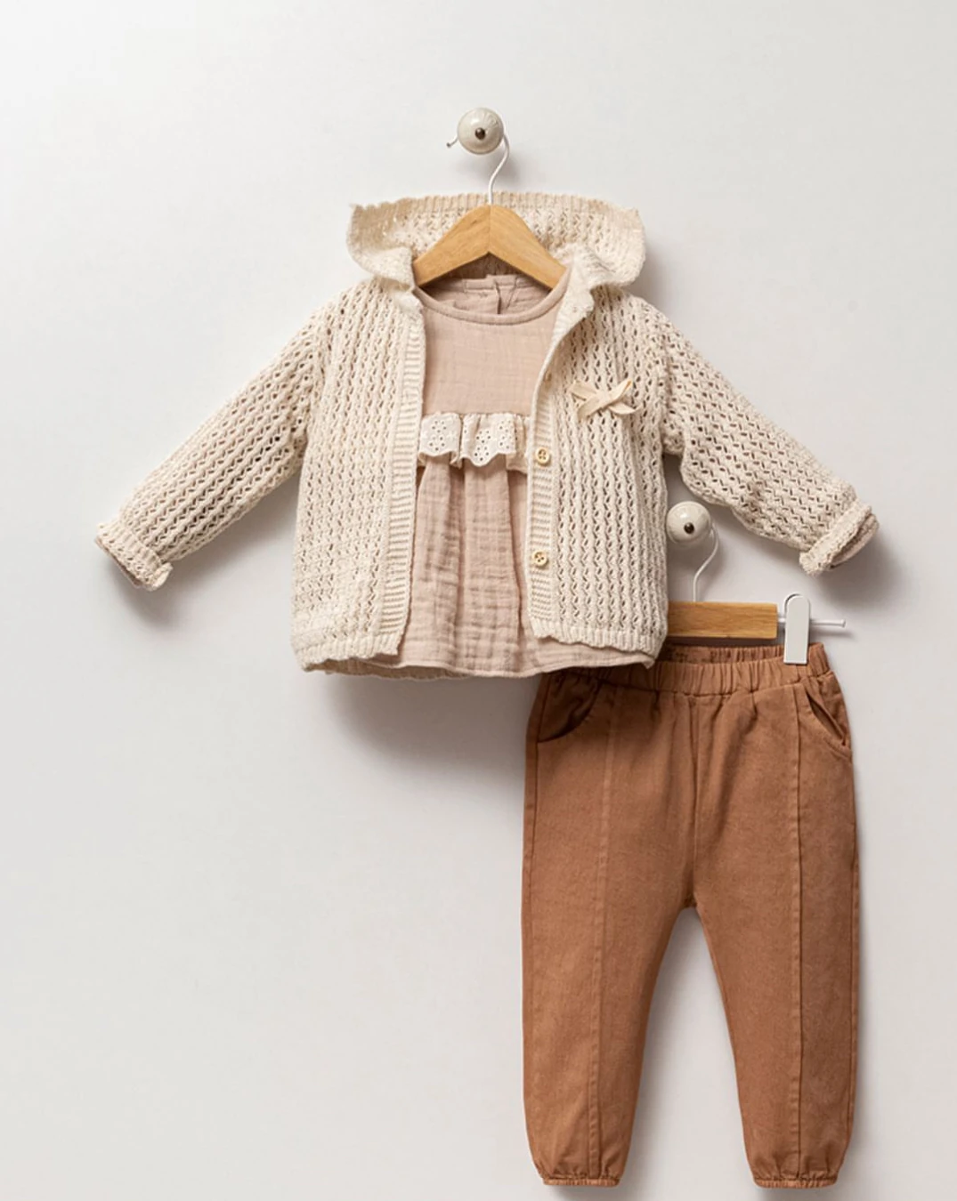 Triko Hırkalı 3lü Takım (KIZ)